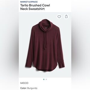 Mix by Market & Spruce Burgundy Cowl Neck Sweater - Stitch Fix